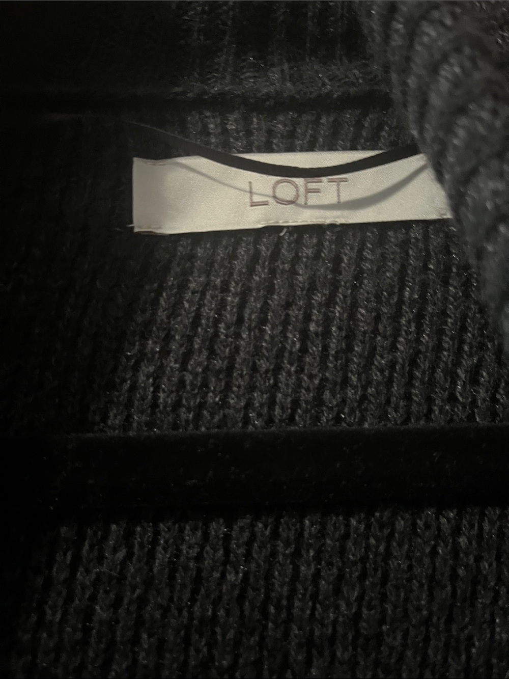 LOFT Charcoal Open Drape Front Cardigan - Picture 2 of 3